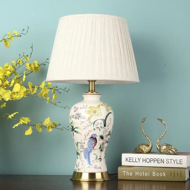 照明スタンドライト テーブルランプ デスクライト 卓上ステンド 高級陶器スタンド