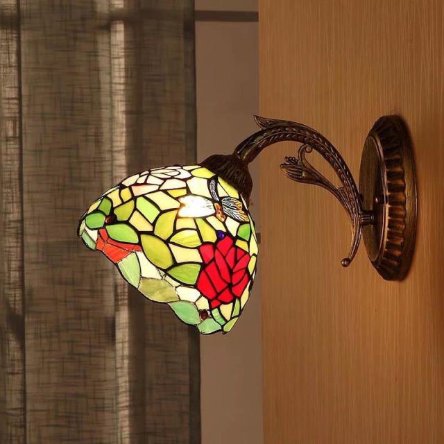 壁掛け照明 ステンドグラス ランプ 壁掛け灯．の通販は