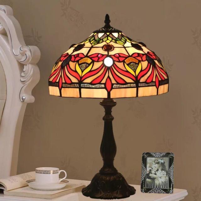 ステンドグラスランプ 卓上スタンド 豪華テーブルランプ 卓上照明の通販は