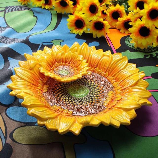 ヒマワリ柄 お皿二点セット プレート 食器 陶器の通販はau PAY