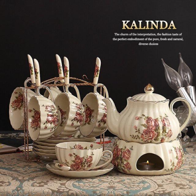 西洋ティー・コーヒーカップセット カップ＆ソーサー6客セット 花柄カップセット