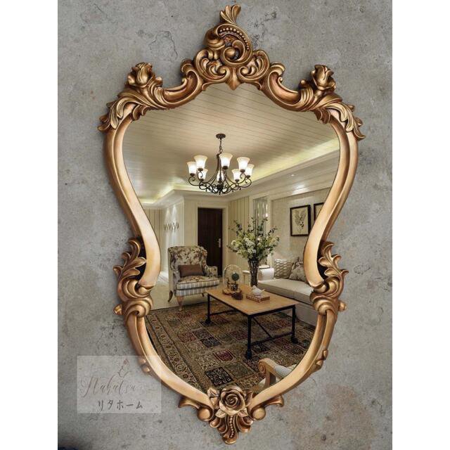 高級豪華鏡 アンティーク調 壁掛け鏡 壁掛け 壁掛けミラー ウォールミラー