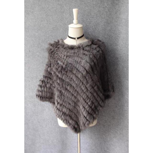 ラビットケープ ．ラビットショール ラビットポンチョ ラビット大判ストール肩掛け