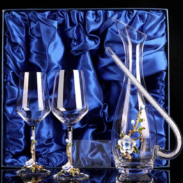 高級ワイングラス ペア★ シャンパングラス 酒器3点セット キラキラ