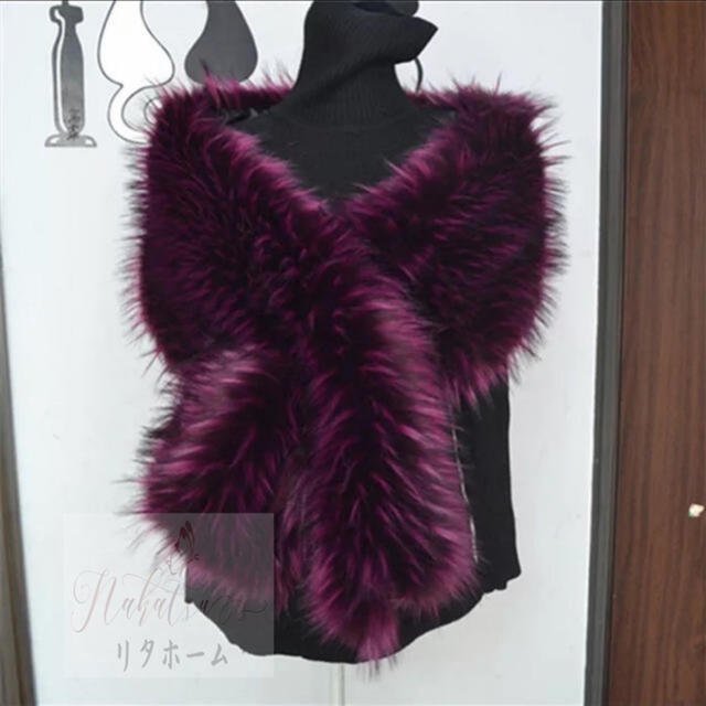 毛皮風ミンクケープ ．ファーショール ファーストール ポンチョ ボレロ ストール