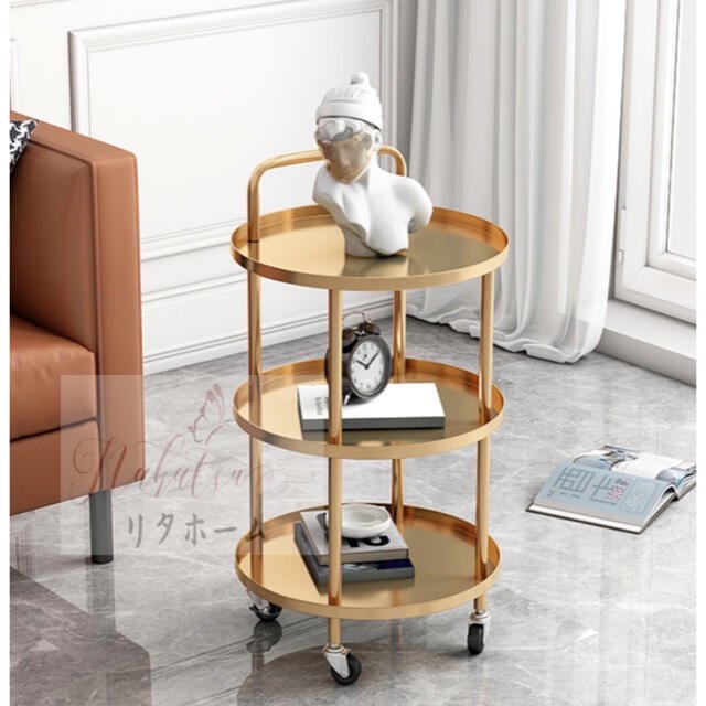 カフェカート サイドテーブル ．小物入れ．キッチンワゴン．カートワゴン