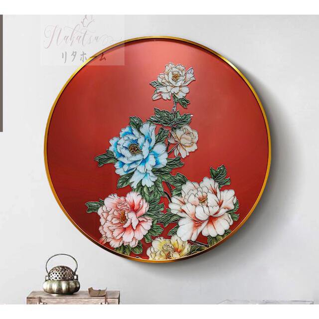 ガラス琺瑯彩 エナメル工芸品 高級琺瑯飾り絵 玄関 壁掛け 手作り・琺瑯絵美術品の通販は