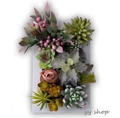 0920T5-8壁飾り 人工観葉植物 壁掛けインテリア ディスプレイ 壁掛けミックスグリーン 造花 壁掛け