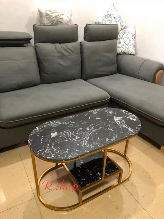 高級人造大理石ローテーブル． センターテーブル テーブル 北欧風サイドテーブル コーヒーテーブル 幅80cmの通販は 176,715円