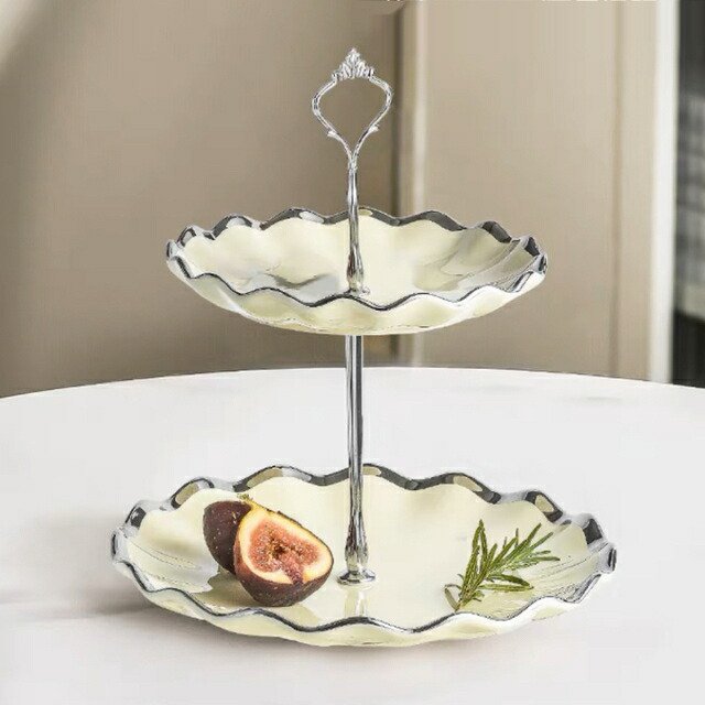 ケーキ スタンド プレート 2段セット アフタヌーンティー フルーツ  
