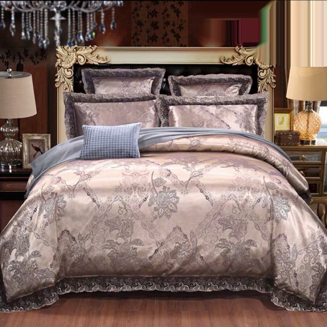 高級ワイドダブル ベッド用品4点セット．ボックスシーツ 枕カバー掛け布団カバー