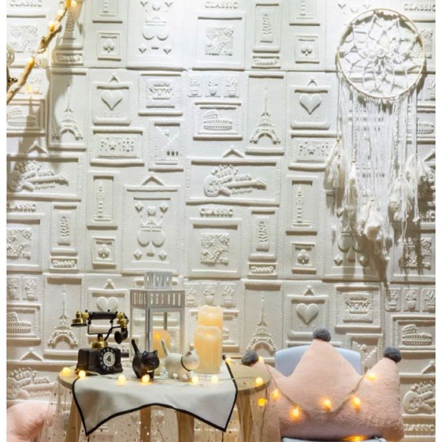 70cm×70cm 背景壁 ．3D立体レンガ模様壁紙 防水 汚い防止 カビ防止 70cm