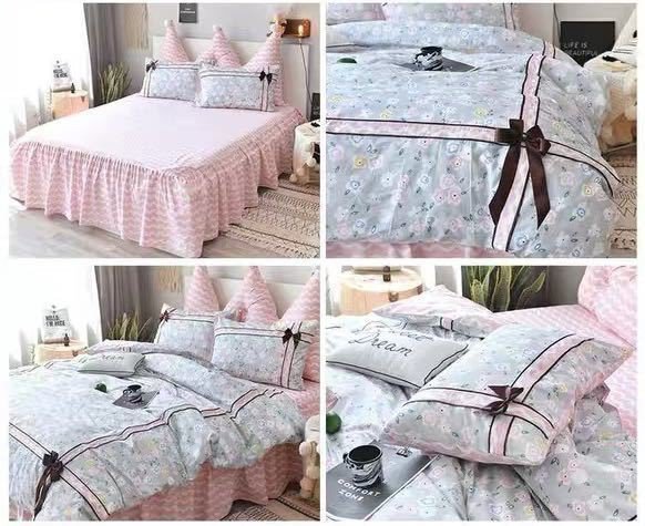 ワイドダブル ベッド用品4点セット 寝具 ボックスシーツ 枕カバー掛け布団カバー ベッドカバー 別サイズありの通販は