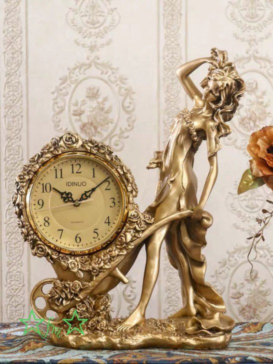 テーブルクロック 置き時計 クロックアラーム ．上品振り時計