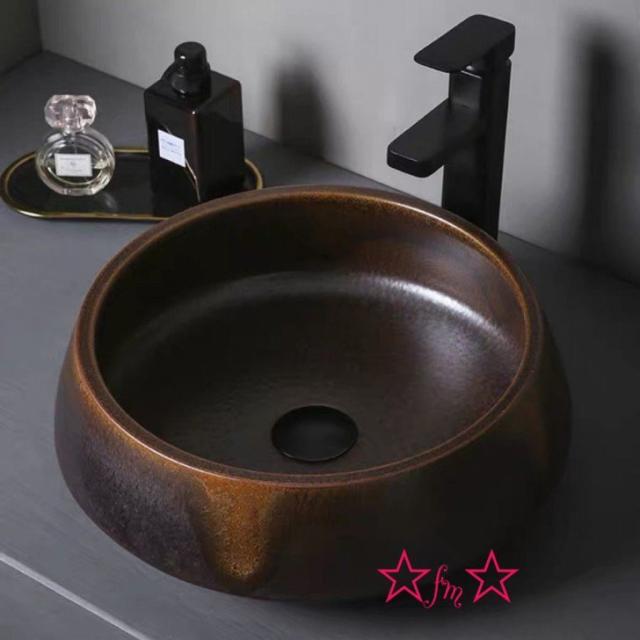 高級洗面台 洗面ボウルセット 洗面ボール 陶器 ．手水鉢 手洗器 手洗い鉢 洗面器 蛇口 排水金具付きの通販は 79,596円