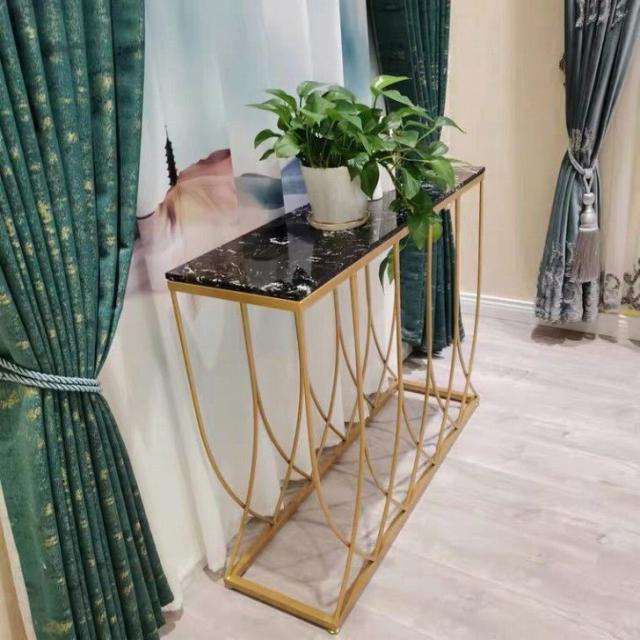 高級人造大理石サイドテーブル コンソールテーブル ．玄関テーブル 花台 電話台 アンティーク調デザイン 幅100cm