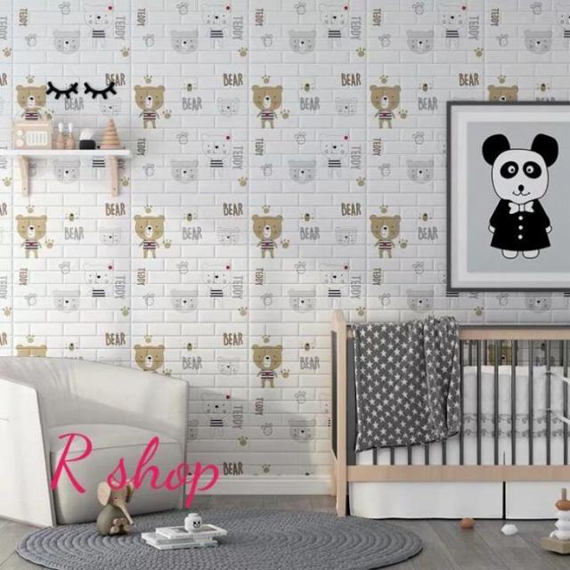 50枚 70cm×70cm 背景壁 ．3D立体レンガ模様壁紙 ．防水 汚い防止 カビ