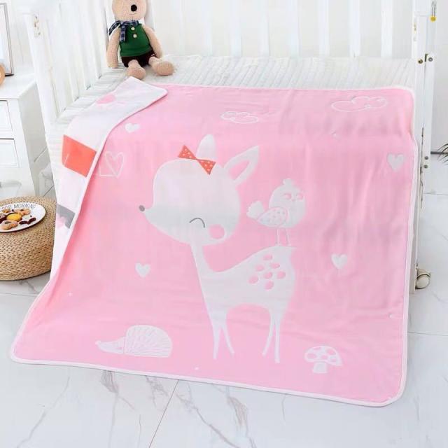 子供 6重ガーゼケット ブランケット タオルケット 通気性 軽量 掛け布団 110×110cm