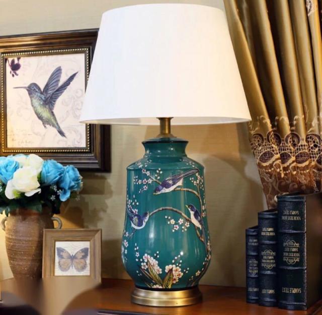 照明スタンドライト テーブルランプ デスクライト 卓上ステンド ．高級陶器ステンドの通販は 43,570円