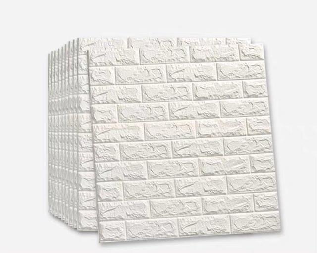 50枚 60cm×60cm ．背景壁 3D立体レンガ模様壁紙 防水 汚い防止 カビ防止の通販は