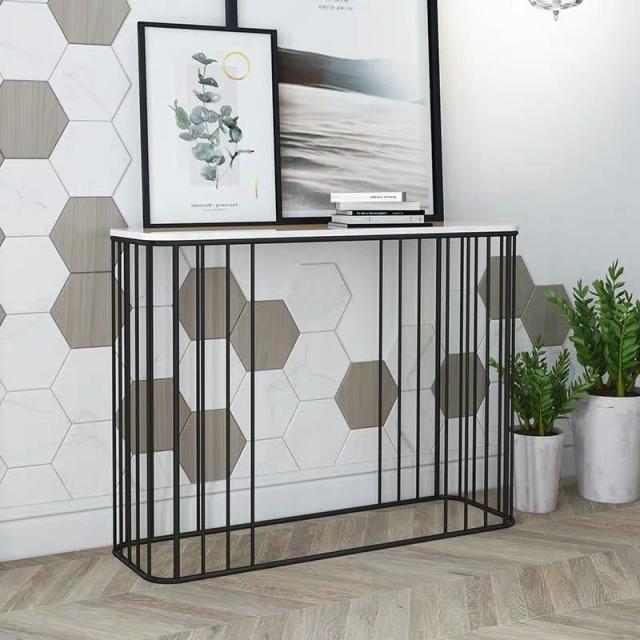 高級サイドテーブル コンソールテーブル 玄関テーブル 花台 電話台 アンティーク調デザイン 幅80cm 人造大理石の通販は 132,165円