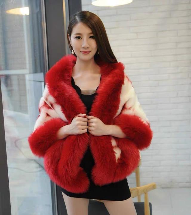 豪華肩掛け 大判ショール ファーストール ．毛皮風ケープ 結婚式 ボレロ ポンチョ