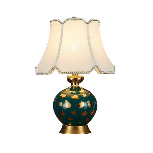 照明スタンドライト テーブルランプ デスクライト． 高級陶器卓上