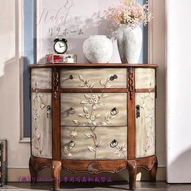 高級サイドテーブル コンソールテーブル 玄関テーブル 電話台 アンティーク調の通販は