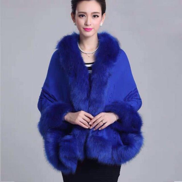 高級肩掛けフェイクファー ケープ ．豪華大判ショール ．レディース ストール