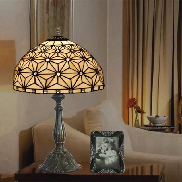 ステンドグラスランプ 卓上スタンド ．豪華テーブルランプ 卓上照明