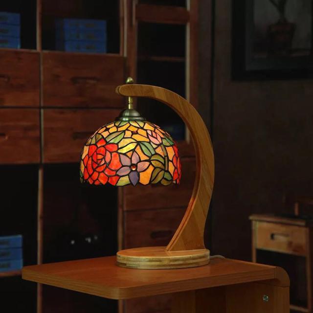 ステンドグラスランプ 卓上スタンド 豪華テーブルランプ 卓上照明