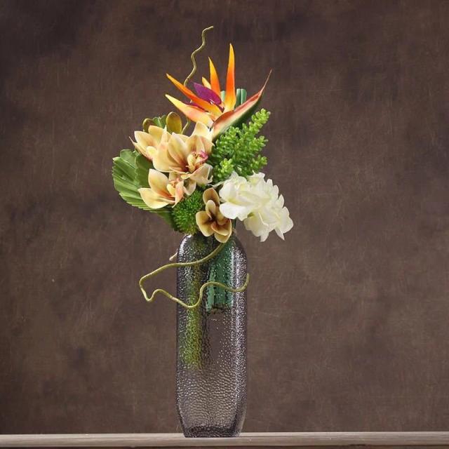 造花 インテリア 雑貨 花束 インテリアフラワー お部屋の装飾 フラワーポット入り 造花ブーケ．