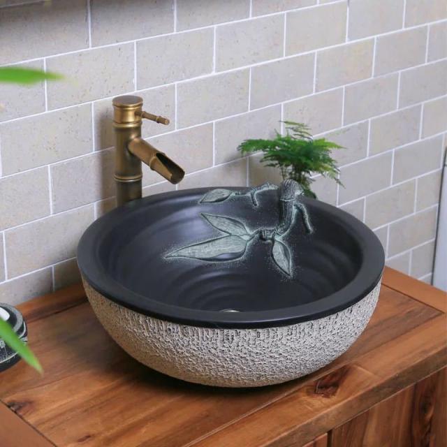 洗面ボウルセット 洗面ボール 手水鉢 手洗器 手洗い鉢 洗面器．