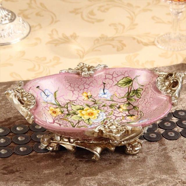 高級果物皿．盛り皿 お菓子皿、フルーツプレート、花柄豪華〜果物カゴ お菓子鉢