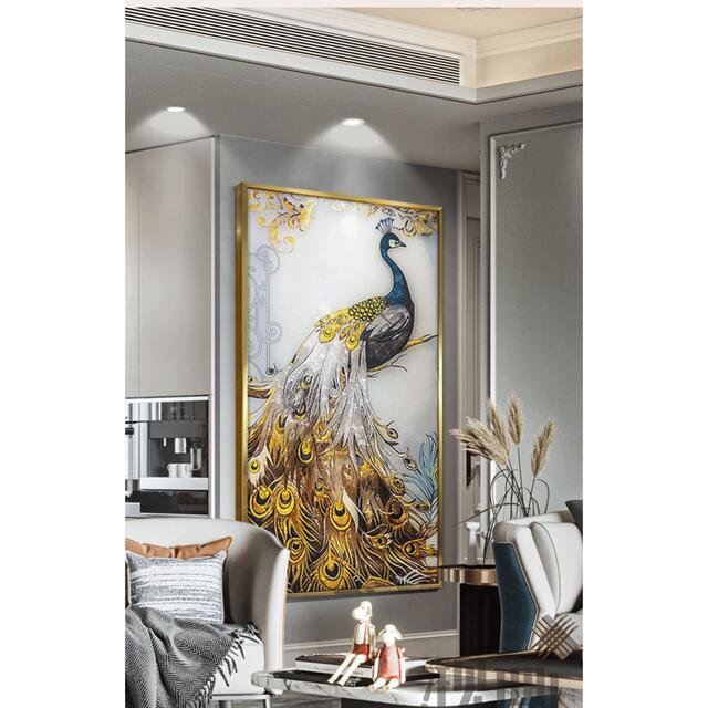 ガラス琺瑯彩 粉彩 洋彩 高級琺瑯飾り絵 玄関 壁掛け 粉彩工芸品アートパネルの通販は