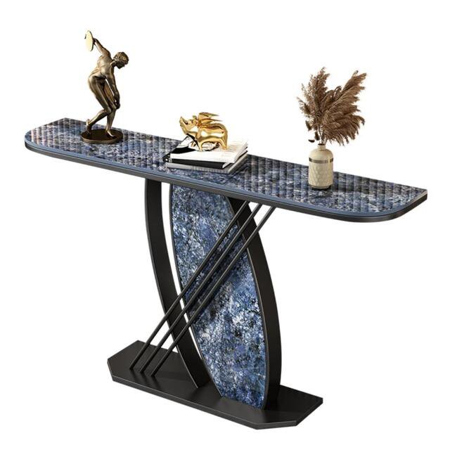 高級サイドテーブル 人造大理石コンソールテーブル 玄関テーブル 花台 電話台