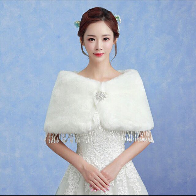 毛皮風ミンクケープ ．ファーショール ファーストール ポンチョ ボレロ ストール