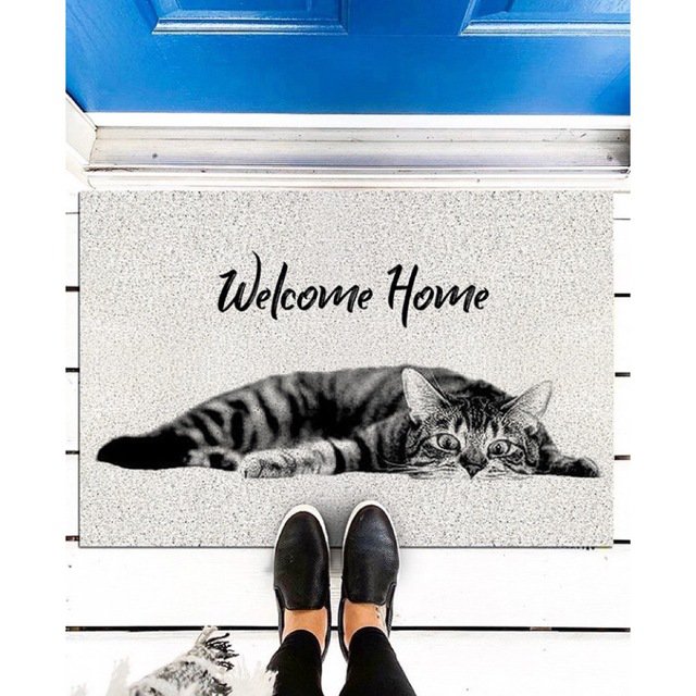 ラグマット 泥落とし 洗える 玄関マット 屋外 屋内 カーペット 猫柄雑貨の通販は