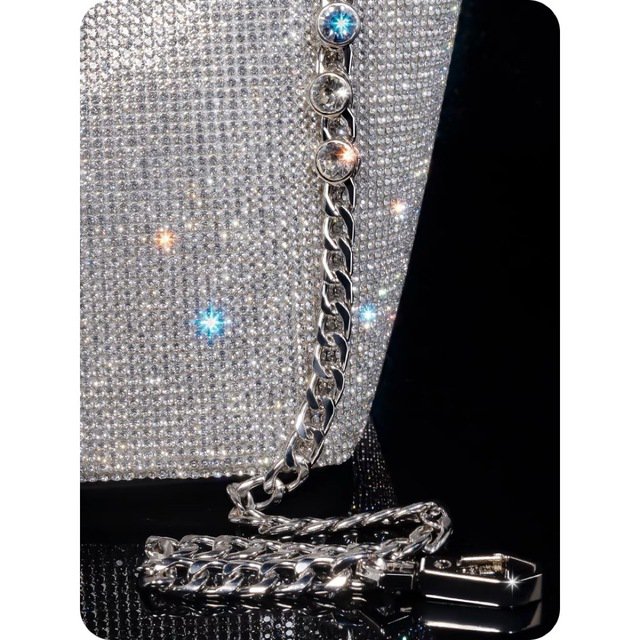 ショルダーバッグ 2wayバケットバッグキラキラ．ラインストン パーティーバック ショルダーバッグ 2wayバケットバッグキラキラ．ラインストン