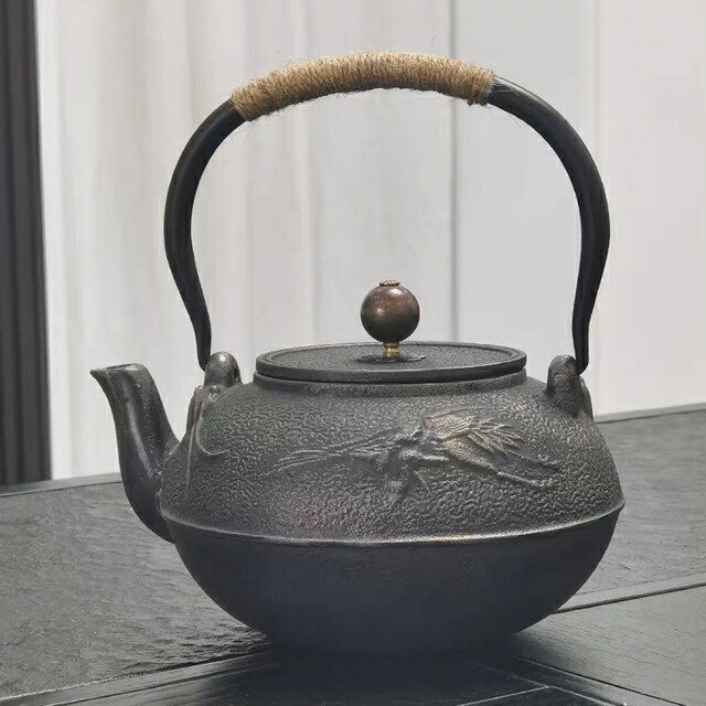 鋳鉄 鉄 急須 職人手作り鉄瓶 やかん 提梁壺 茶壺 水壷 煮茶壷 茶道具