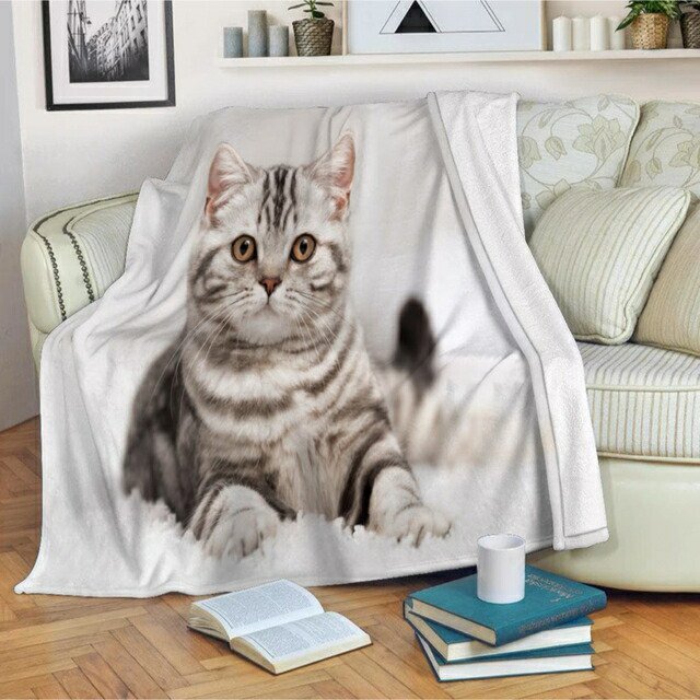 可愛い 毛布 ブランケット ひざ掛け かけ布団140x180 猫柄雑貨