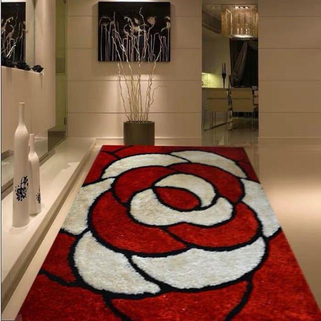 ラグ カーペット ラグマット 160×230cm ホットカーペット対応 別のサイズあり 薔薇