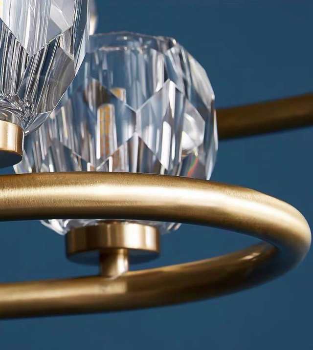 高級銅ペンダントライト 洋風照明シャンデリア北欧デザイン シーリングライト