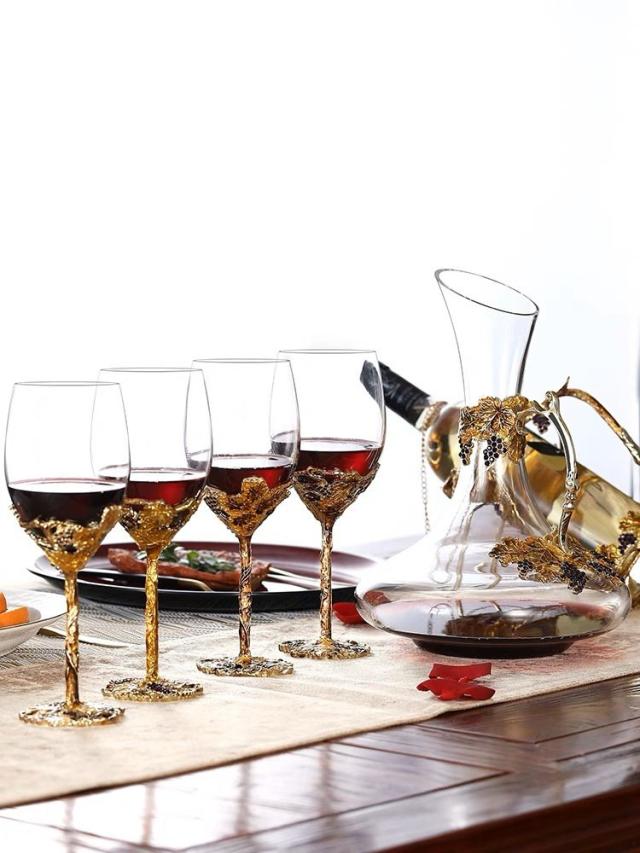 高級ワイングラス ペア★シャンパン グラス 5点セット