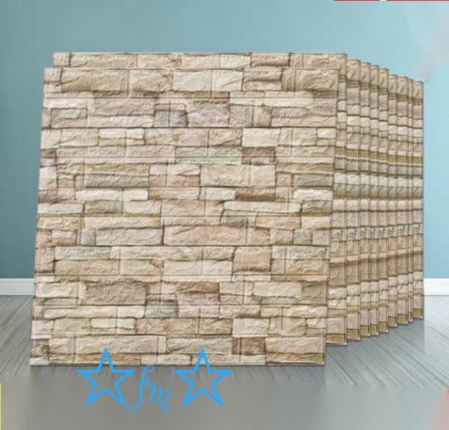 50枚 70x77cm 背景壁 ．3D立体レンガ模様壁紙 防水 汚い防止 カビ防止