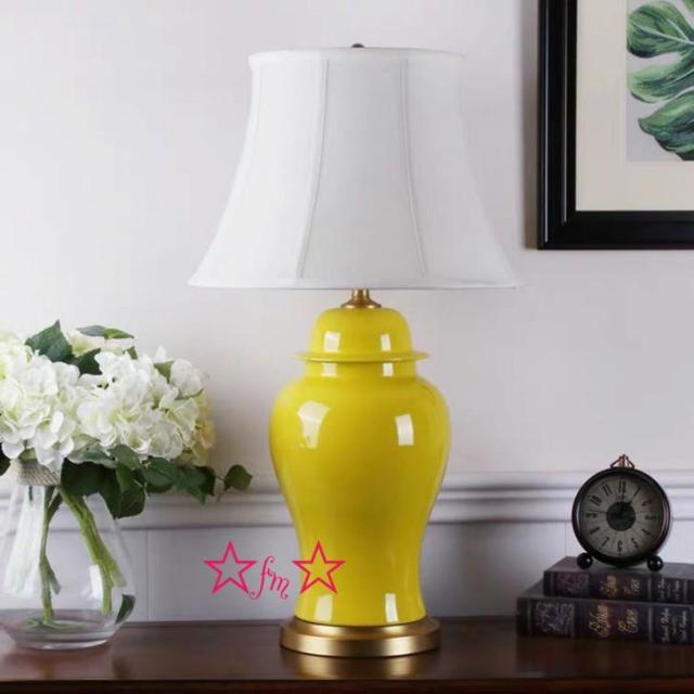 照明スタンドライト テーブルランプ デスクライト． 高級陶器卓上ステンド 高さ64cm