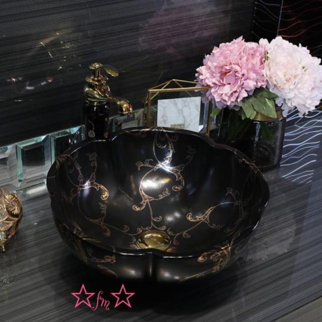 置き型洗面ボウルセット ．手洗い器デザイン 陶磁器 手洗い鉢 洗面台 蛇口 排水ホース付き