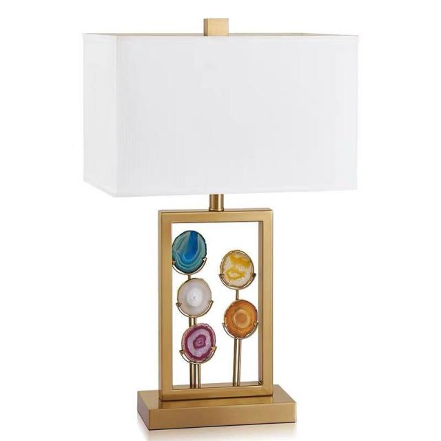 照明スタンドライト テーブルランプ デスクライト 卓上ステンド 高級メノウスタンド