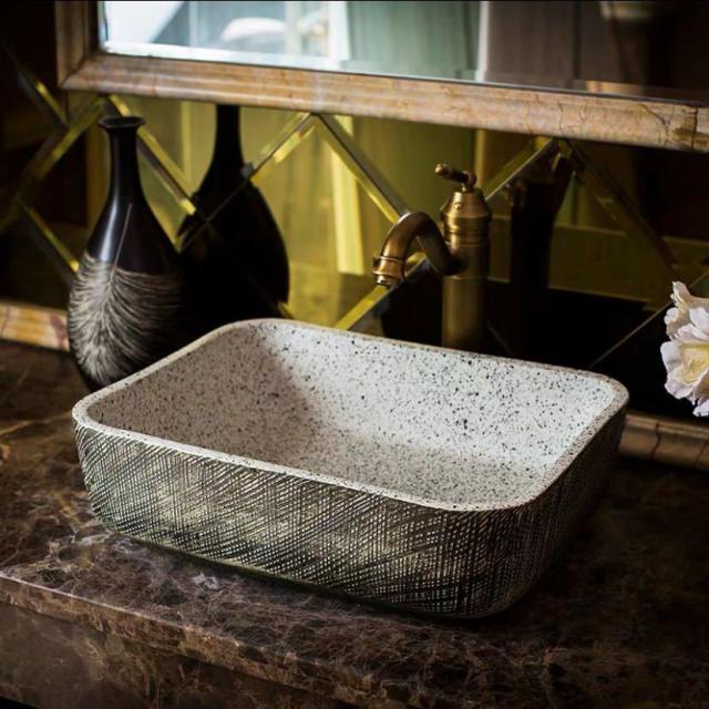 洗面ボウル 洗面ボール 陶器 手水鉢 手洗器 手洗い鉢 洗面器 蛇口 排水金具付き