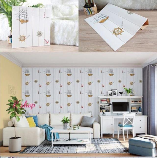 50枚 70cm×70cm 背景壁 ．3D立体レンガ模様壁紙 防水 汚い防止 カビ